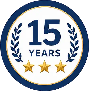 15 years on Towing.com badge